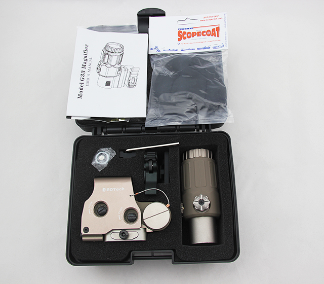 Holographic Hybrid 558 Sight II 65 MOA Circle with G33 3X Tan